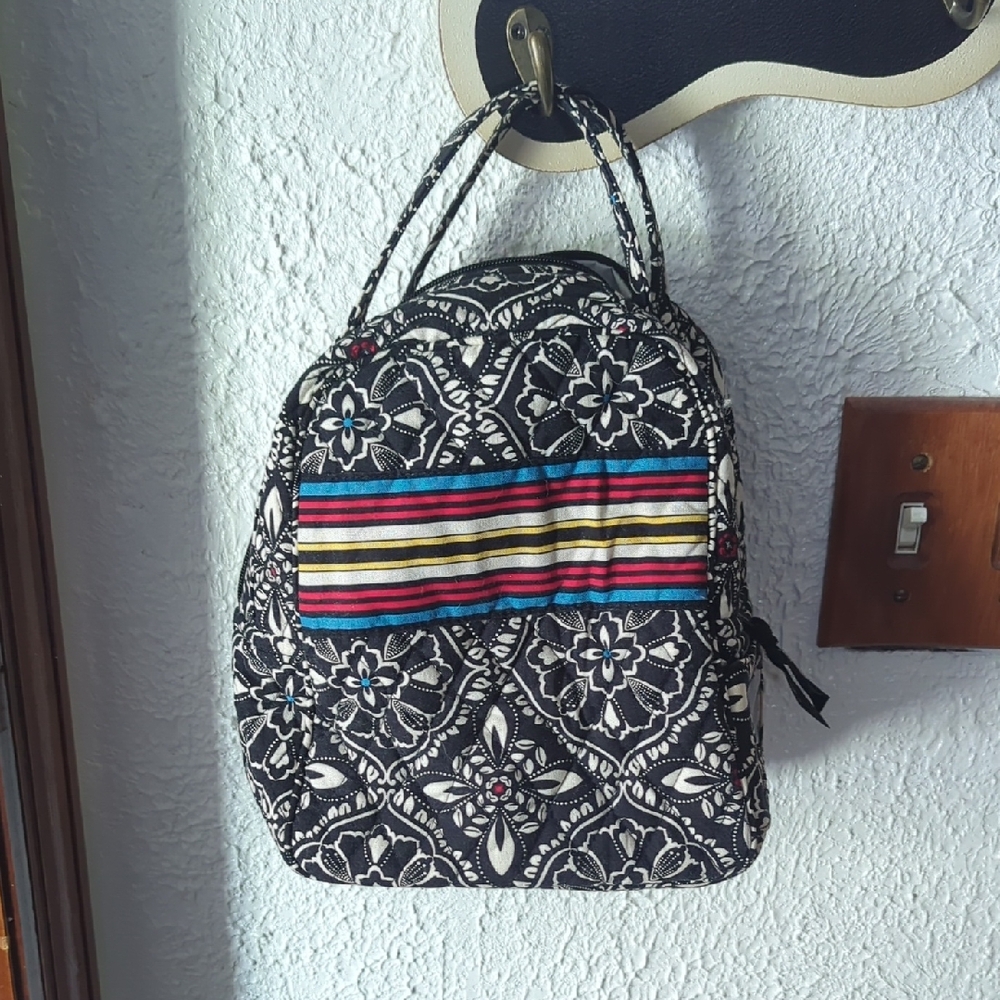Vera Bradley Black and White Damask Backpack